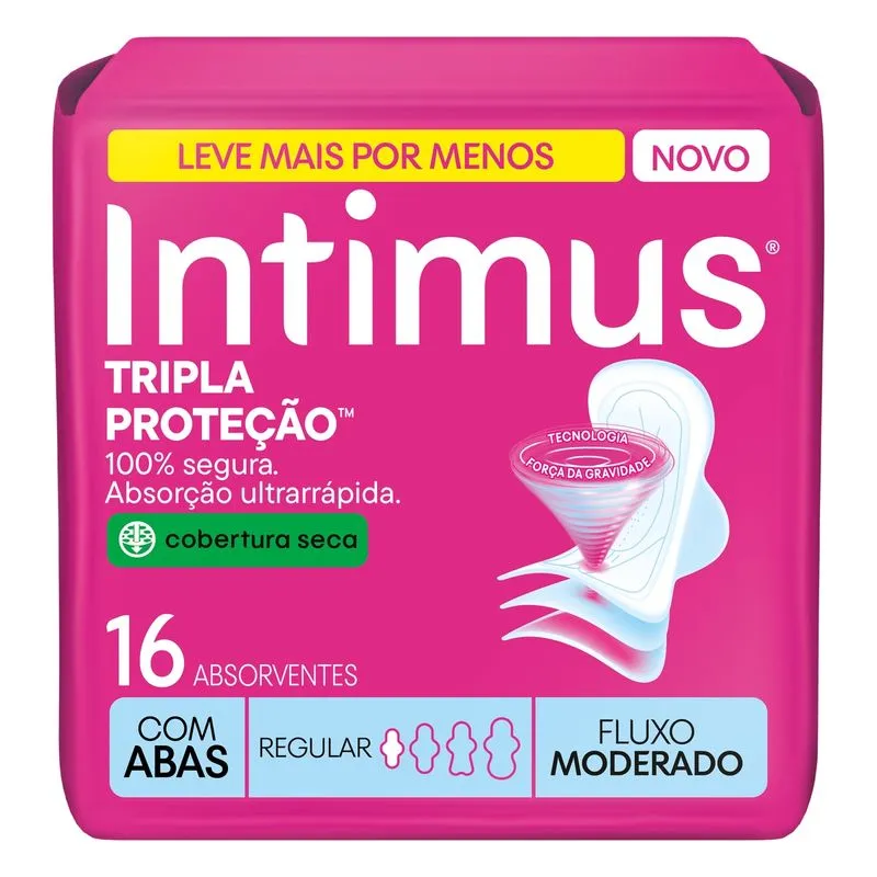 Absorvente Intimus Toda Protegida Dia Seca Com abas - 16 un