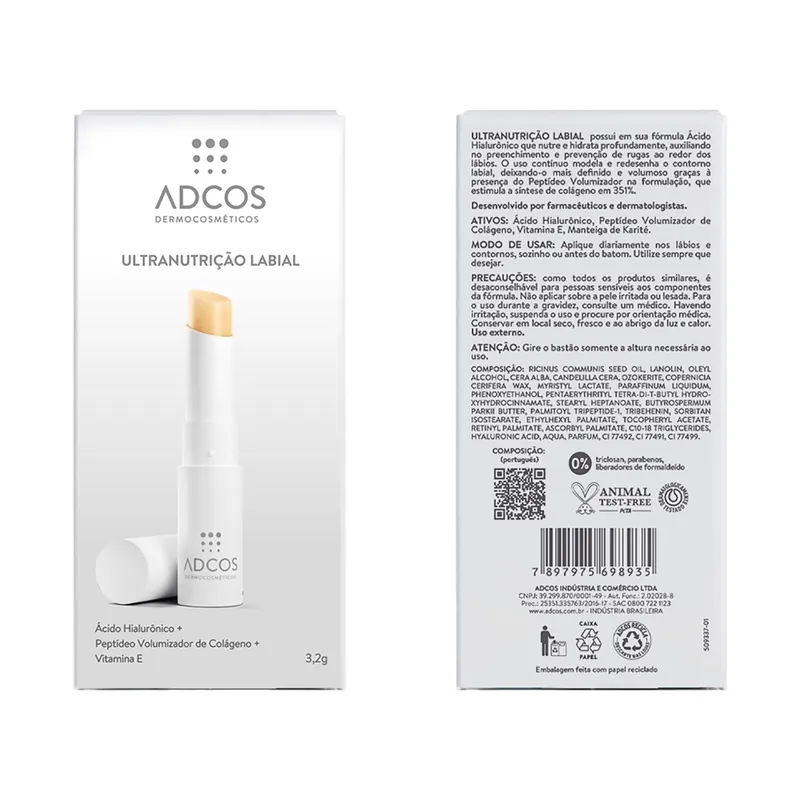 Hidratante Labial Adcos Ultra Nutrição Labial 3,2g