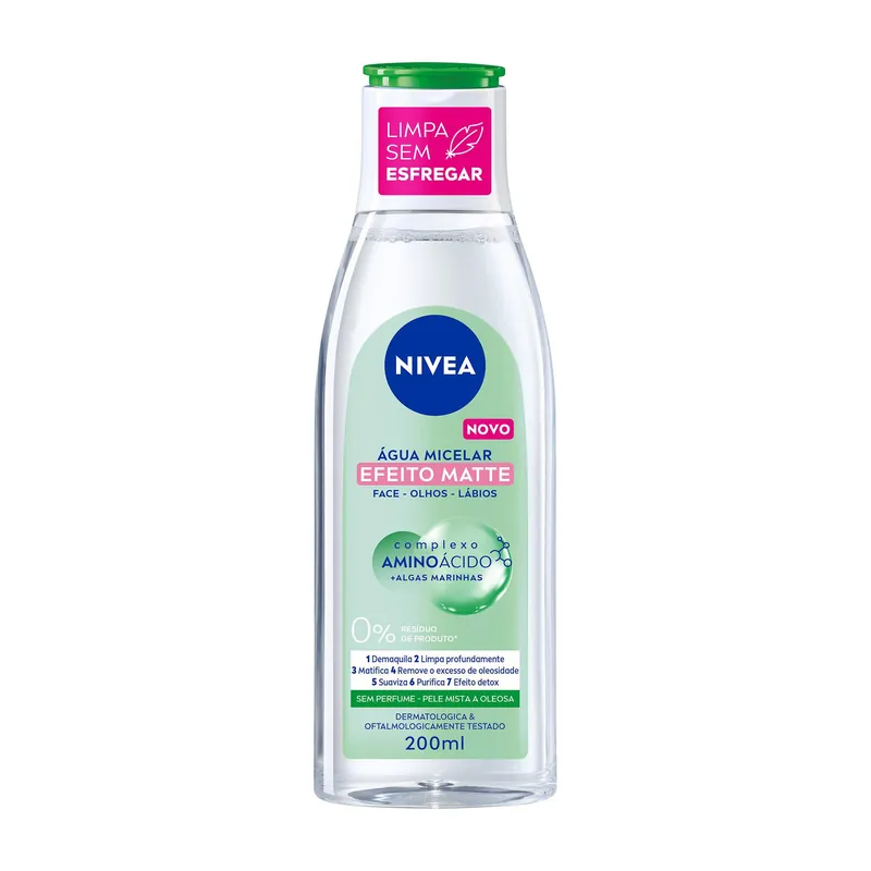 Água Micelar Nivea MicellAir 7 em 1 Efeito Matte 200ml