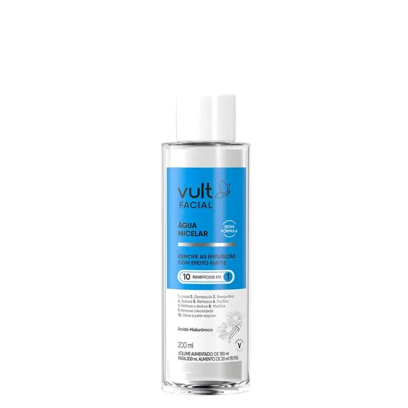 Água Micelar Vult com 200ml