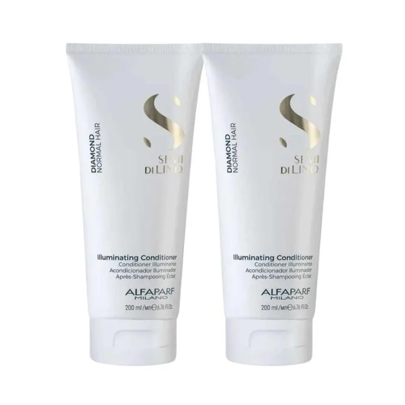 Alfaparf Semi Di Lino Diamond - Kit com 2 Condicionadores de 200ml