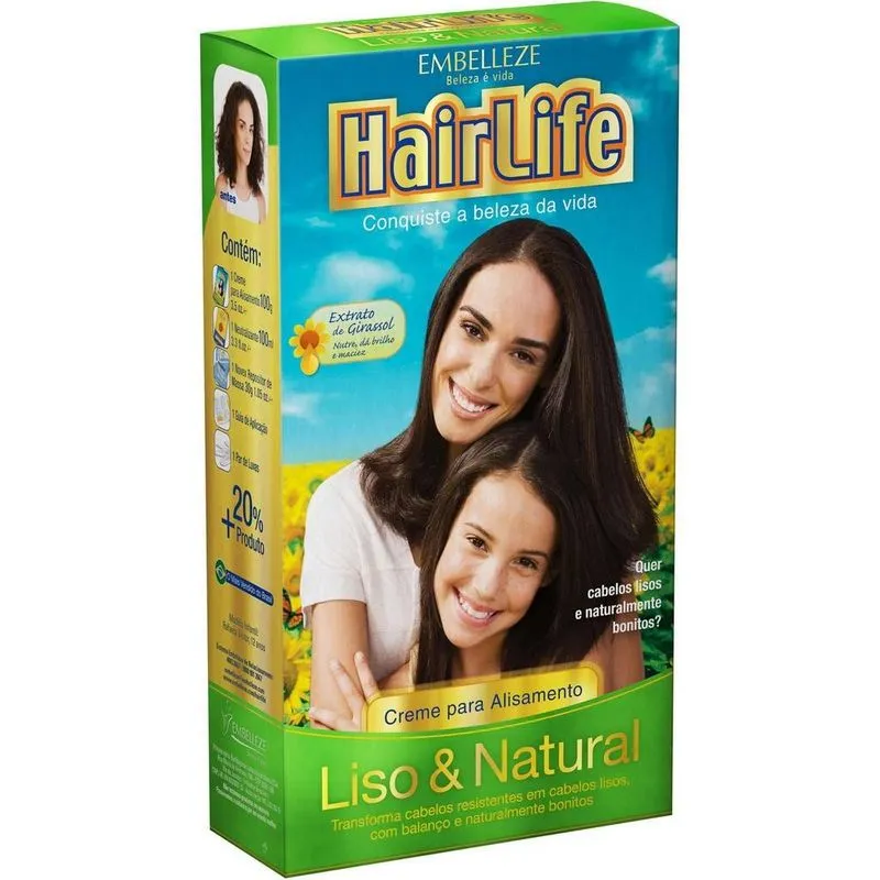 Alisante Hairlife 160g Liso Natural Forte