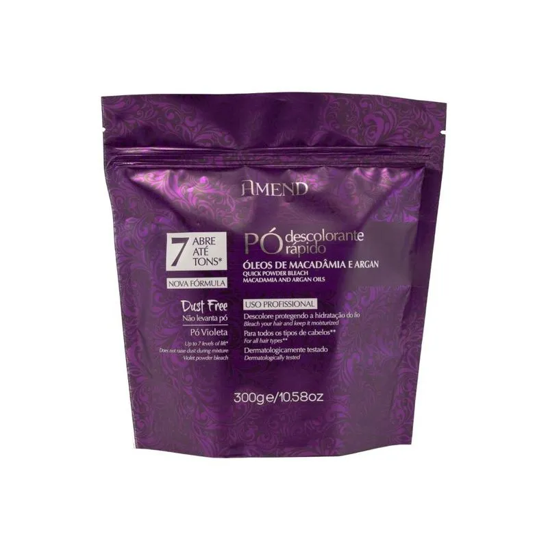 Amend - Pó Descolorante Macadâmia e Argan - Pó Descolorante Capilar - 300g