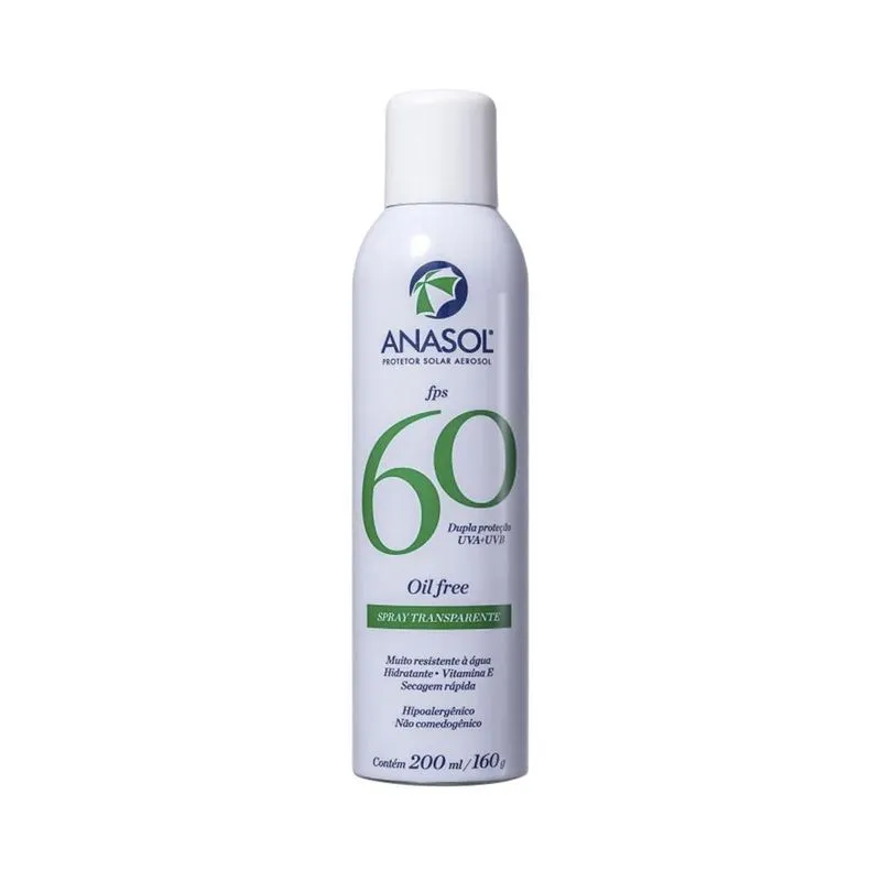 Anasol Spray Transparente Protetor Solar FPS 60 - 200ml