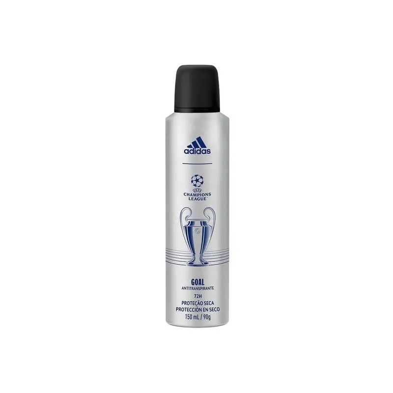 Desodorante Antitranspirante Adidas Goal 72h Proteção Seca Uefa Champions League Spray 150ml