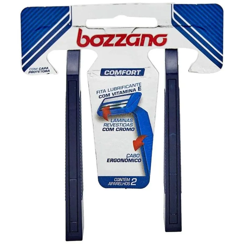 Aparelho de Barbear Bozzano Comfort - 2 Lâminas - Ref. 636