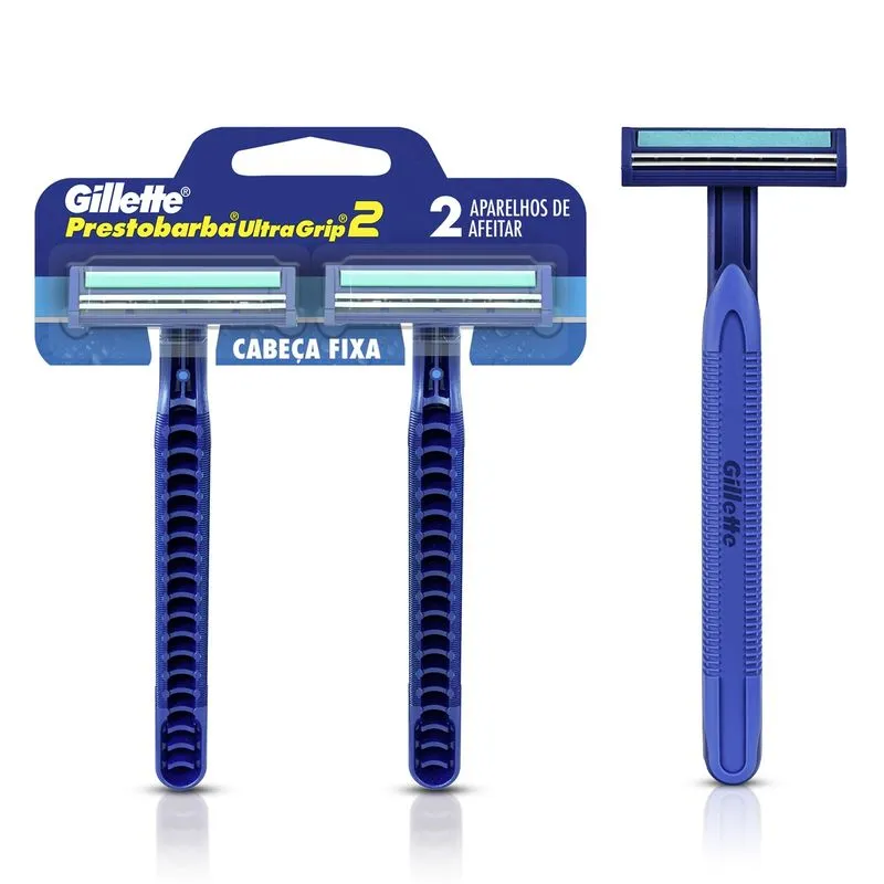 Aparelho de Barbear Descartável Gillette Prestobarba Ultragrip 2 2 Unidades