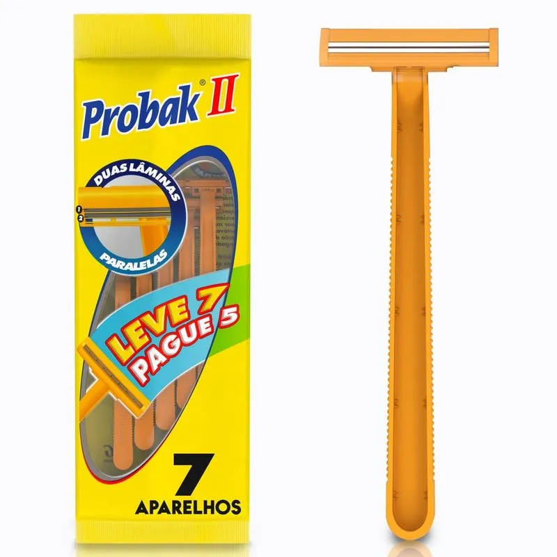 Aparelho de Barbear Descartável Probak II 7 Unidades