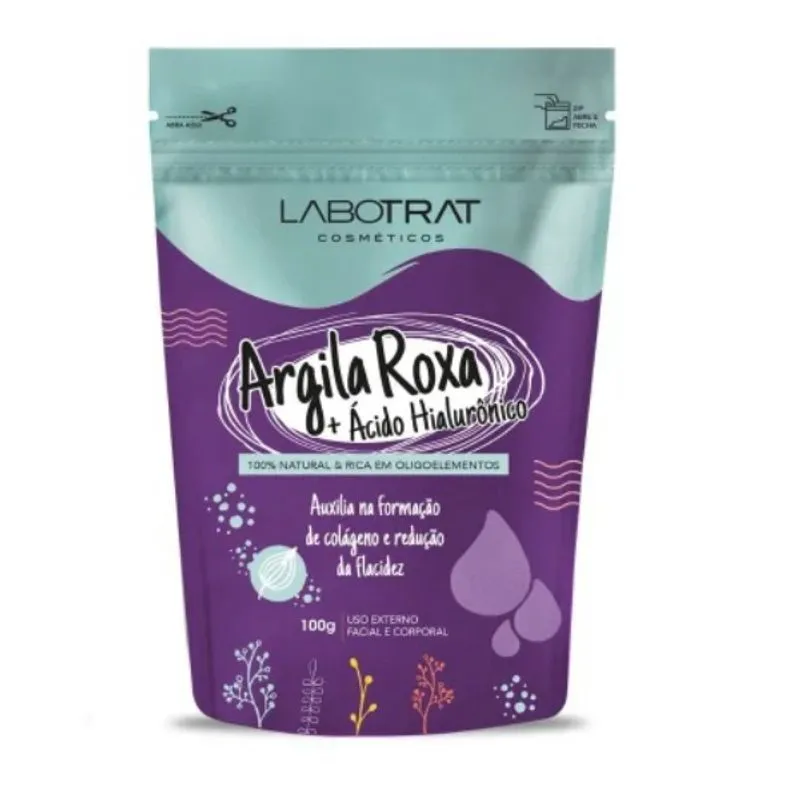 Argila 100g Labotrat Roxa c/ Ácido Hialurônico