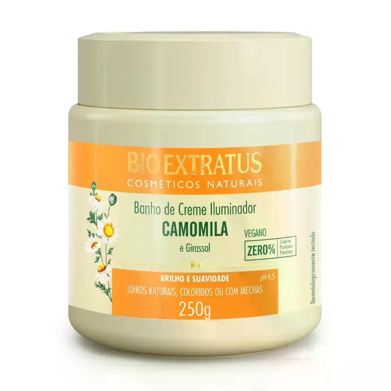 Banho de Creme Bio Extratus Camomila e Girassol - 250g - Hidratação Natural