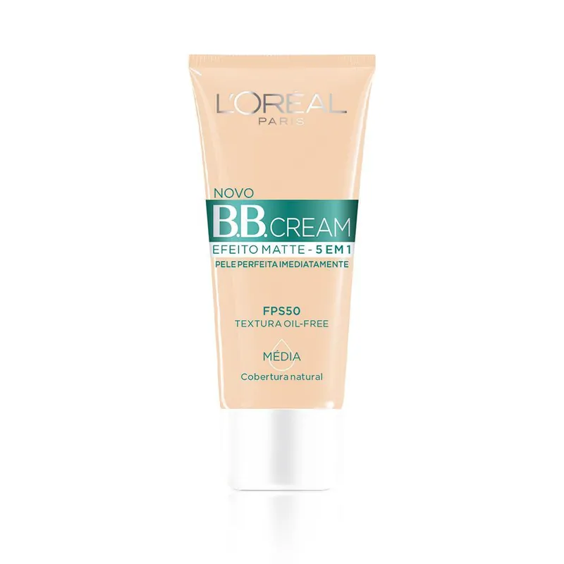 Base BB Cream L'Oréal Paris Efeito Matte FPS 50 Cor Média 30ml