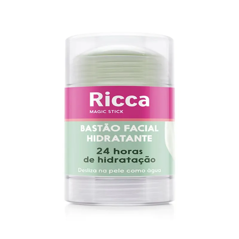 Bastão Facial Ricca Magic Stick Aloe Vera 24h de Hidratação Stick 30g
