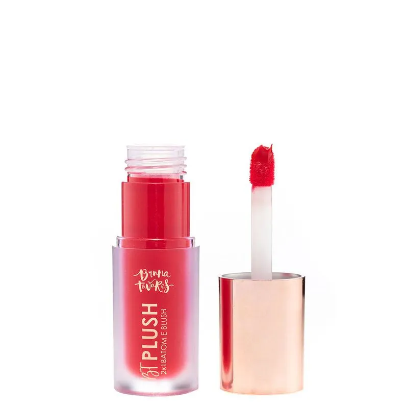 Batom Mousse Semi Matte Bruna Tavares BT Plush Ruby 6 g