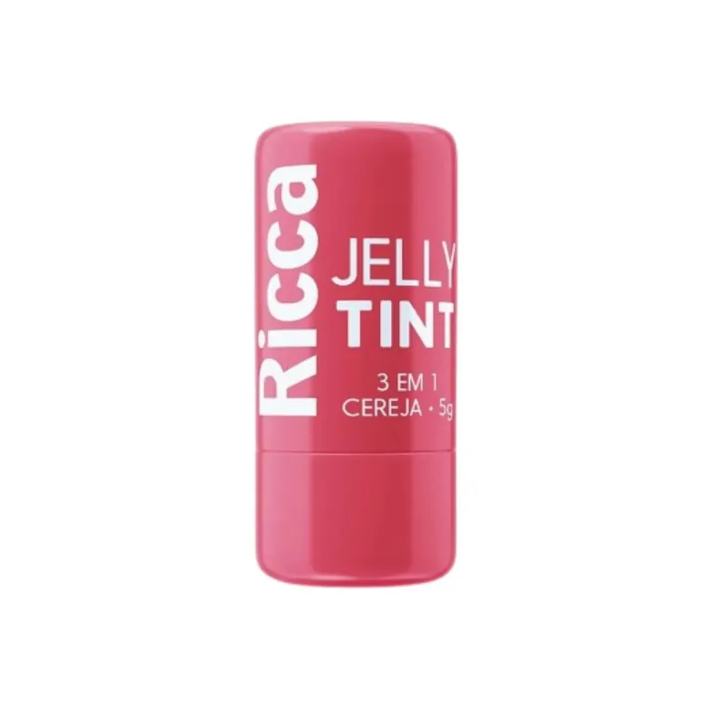 Batom Ricca Jelly Tint 3 em 1 Cor Cereja 5g