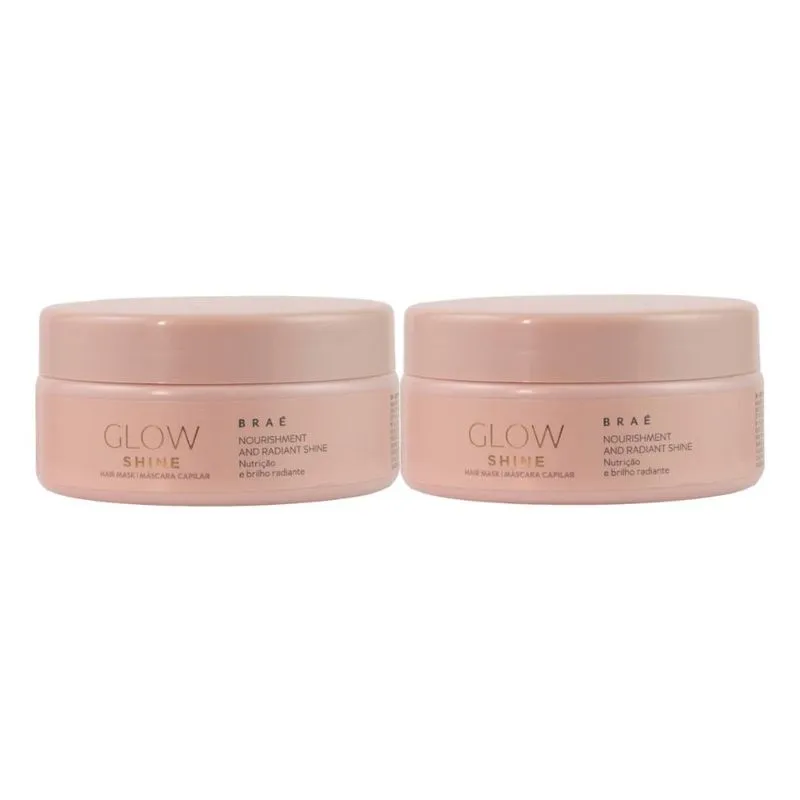 Braé Glow Shine Nutrição e Brilho Kit 2 Máscara 200g