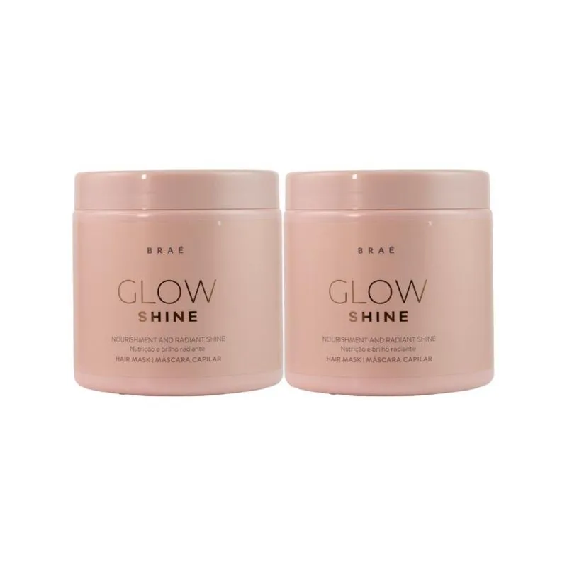 Braé Glow Shine Nutrição e Brilho Kit 2 Máscara 500g