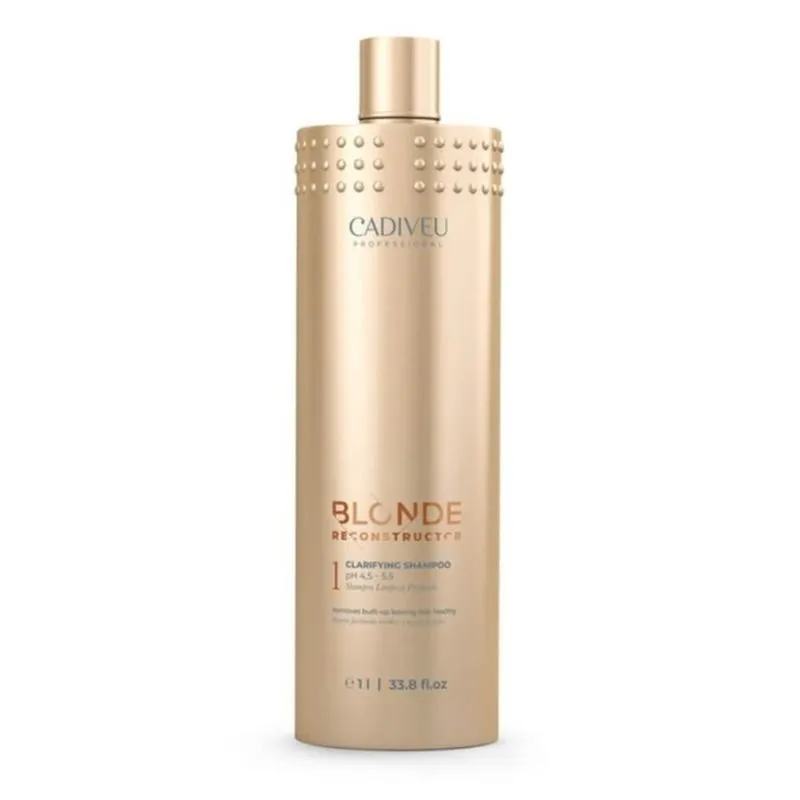 Cadiveu Blonde Reconstructor Shampoo Clarify Anti Resíduo Limpeza Profunda 1000ml