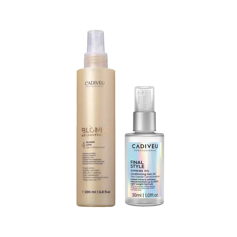 Cadiveu - Kit Blonde Reconstructor Keeper - Óleo Capilar Final Style Supreme Oil 30ml + Leave-In 200ml