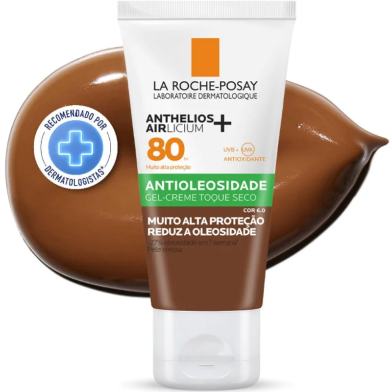 Protetor Solar Facial La Roche-Posay Anthelios Airlicium+ FPS80 Cor 6.0 40g