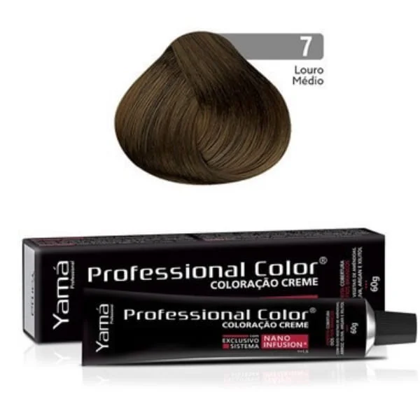 Coloração Professional Color Nano Infusion 7.0 Louro Médio Yamá