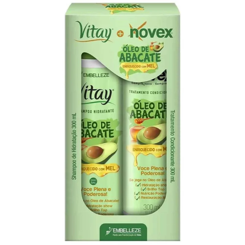 Kit Novex - Shampoo + Tratamento Condicionante Vitay Óleo de Abacate