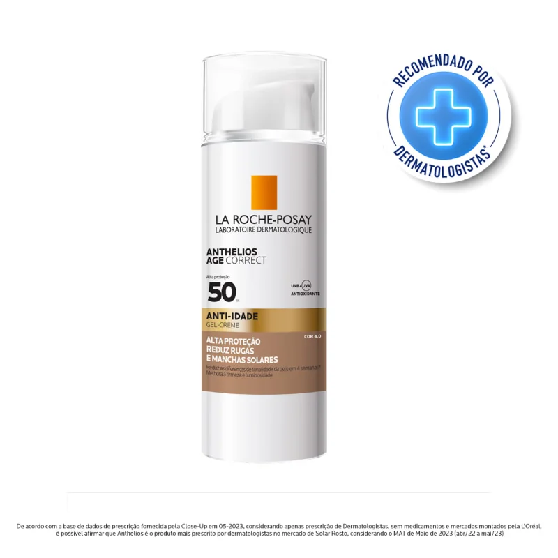 Protetor Solar Facial La Roche-Posay Anthelios Age Correct Anti-idade FPS50 Gel Creme Cor 4.0 50g