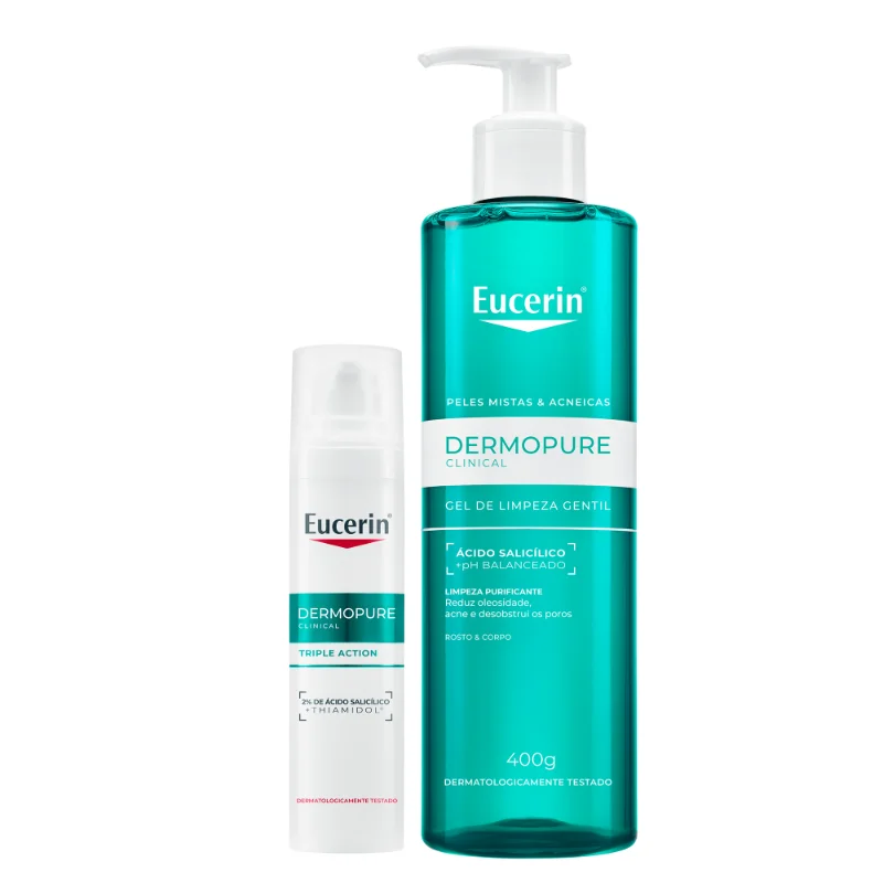 Kit Eucerin DermoPure Oil Control Sérum Facial 40ml + Gel De Limpeza 400g