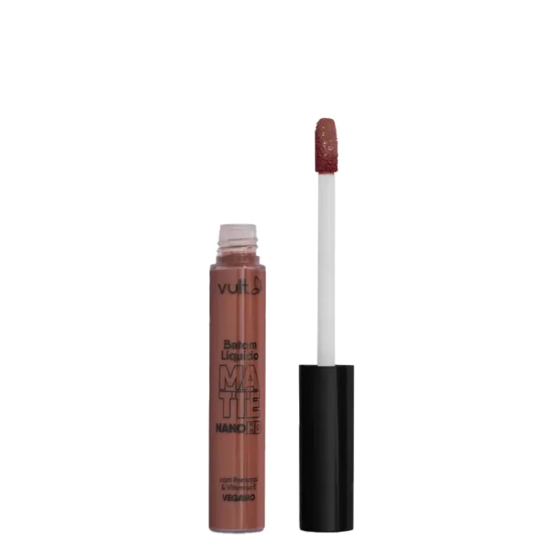 Batom Vult - Líquido Matte Nano HD - 5ml - Castanho Escuro