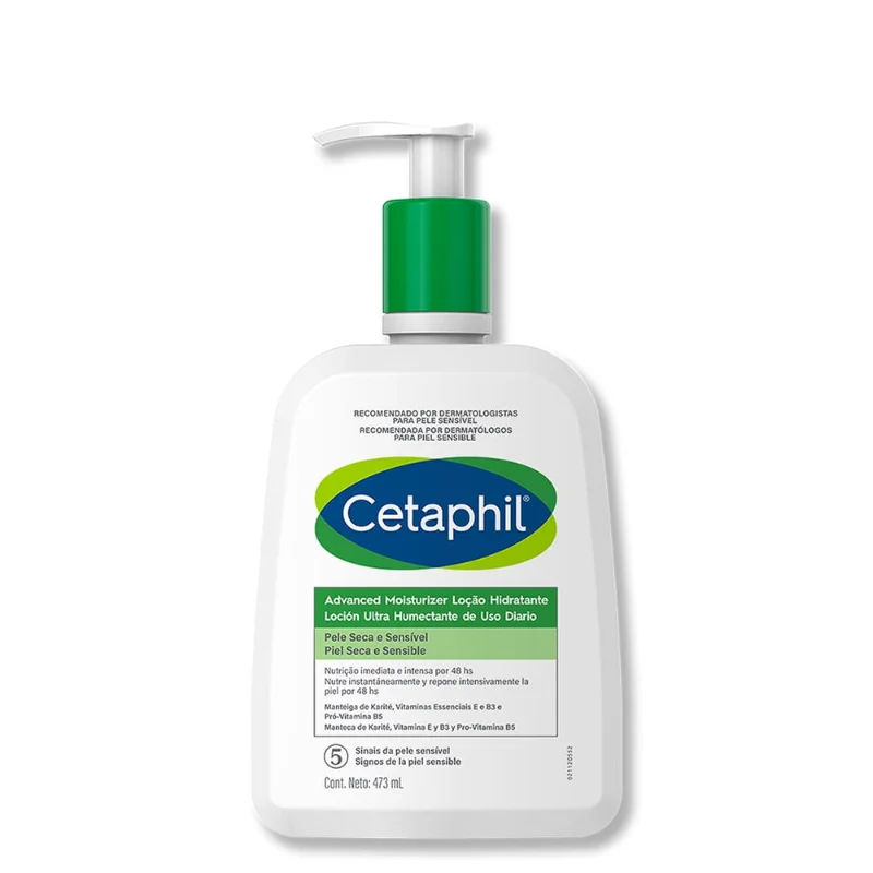 Loção Corporal Cetaphil Advanced Moisturizer Hidratante Peles Secas e Sensíveis 473ml