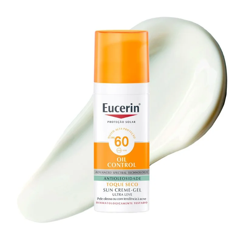 Protetor Solar Facial Eucerin Sun Oil Control FPS60 Toque Seco Gel Creme 52g