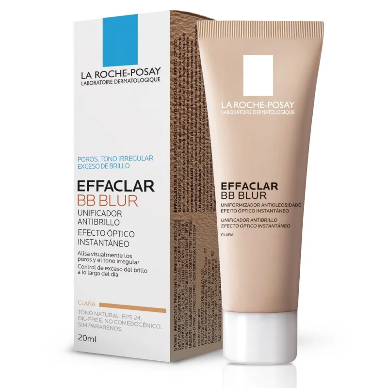 Uniformizador Facial La Roche-Posay Effaclar BB Blur Antioleosidade Cor Clara 20ml