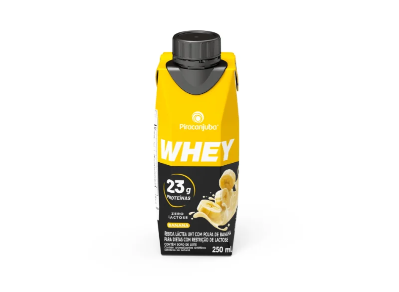 Whey Piracanjuba 23g Banana Zero Lactose 250ml
