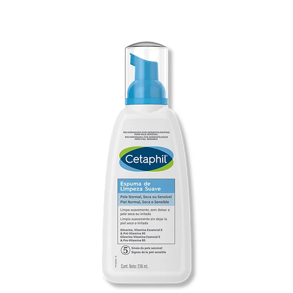 Espuma de Limpeza Facial Cetaphil Suave Pele Sensível 236ml