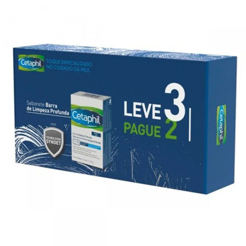 Cetaphil Sabonete Barra De Limpeza Profunda 127g Leve 3 Pague 2