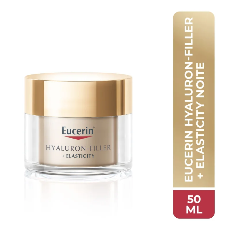 Creme Facial Eucerin Hyaluron-Filler Elasticity Antirrugas Noite 50g
