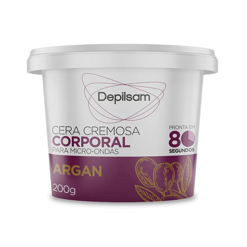 Cera Cremosa Corporal Depilsam de Micro-Ondas Argan 200G