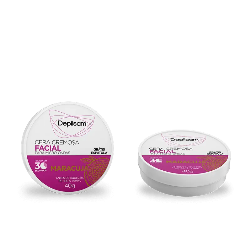 Cera Cremosa Facial Depilsam de Micro-Ondas Maracujá 40G
