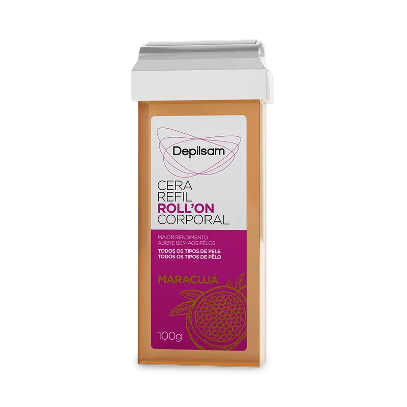 Cera Refil Roll-On Corporal Depilsam Maracujá 100G