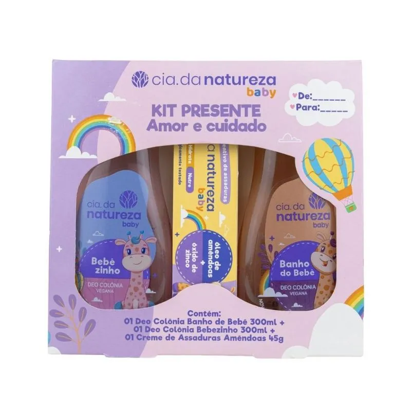 Cia da Natureza - Kit Presente Baby Amor e Cuidado - Kit Infantil