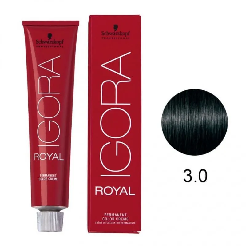 Coloração Schwarzkopf Igora Royal 60ml Cor:3-0 Castanho Escuro