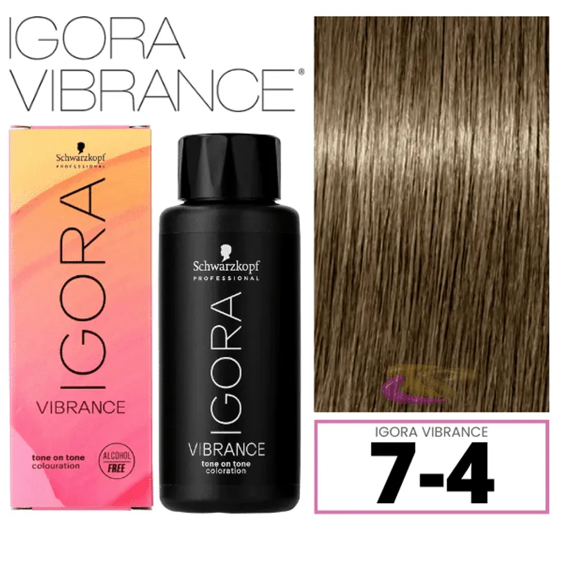 Coloração Schwarzkopf Igora Vibrance 7-4 60ml