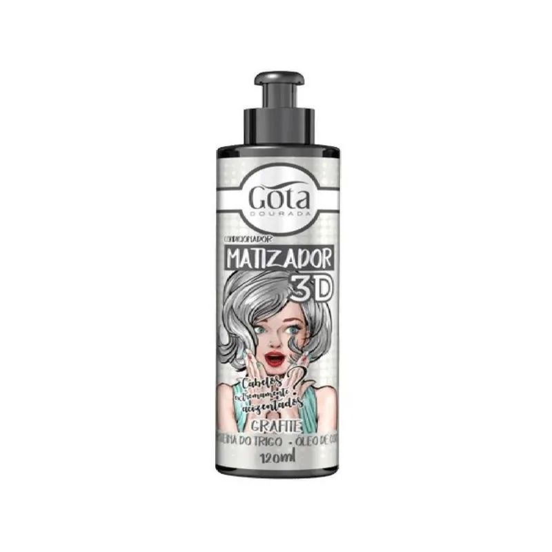 Condicionador Matizador 3D Grafite - 120ml - Gota Dourada