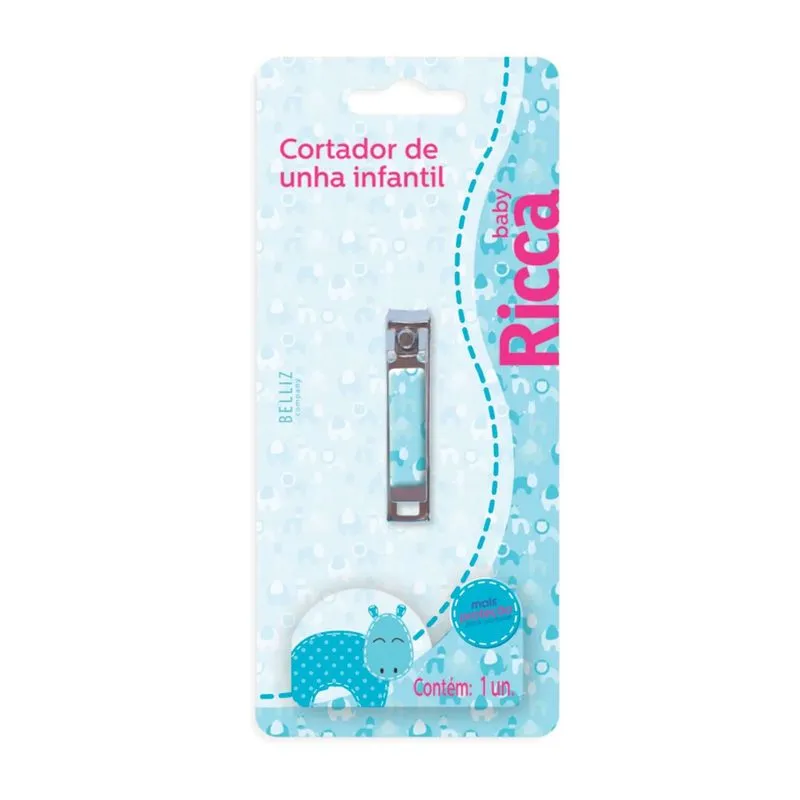 Cortador De Unhas Ricca Baby Azul Ref. 1087