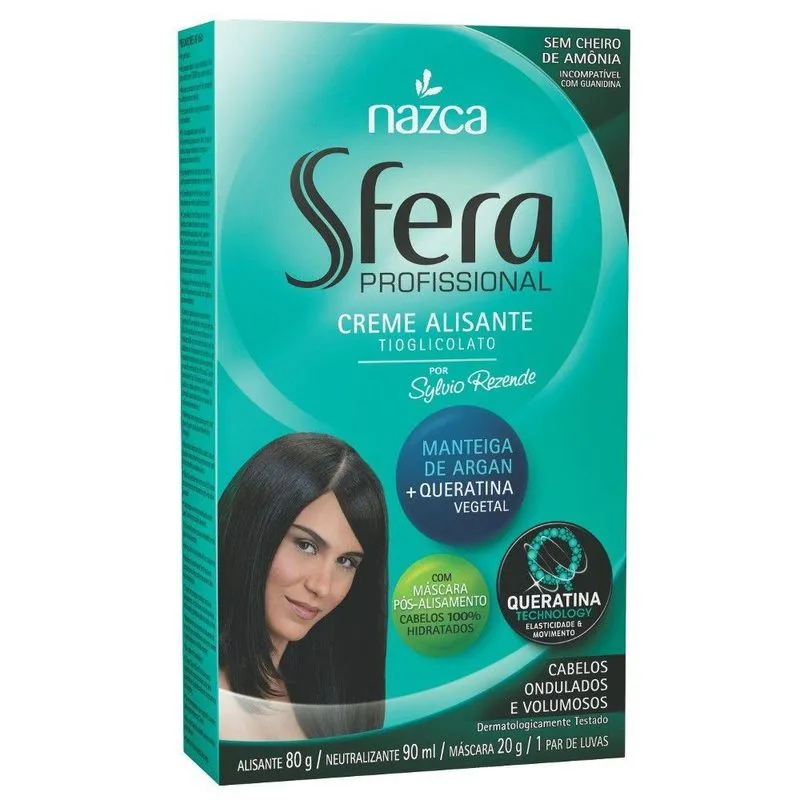 Creme Alisante Sfera Manteiga de Argan e Queratina Vegetal 80g