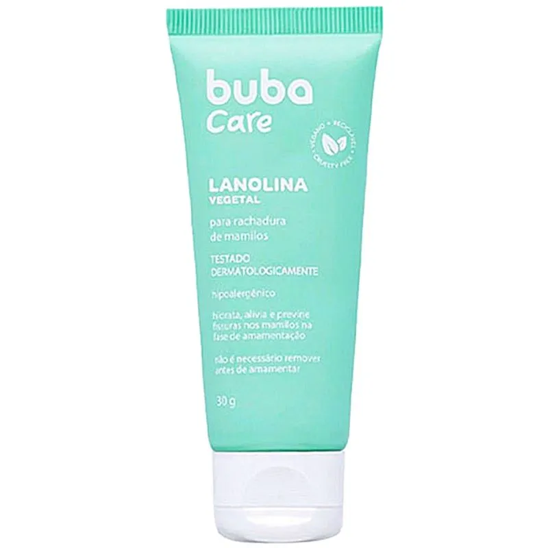 Creme de Lanolina Vegetal Buba Care para Seios - 30 gramas