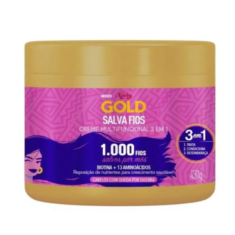 Creme de Tratamento Niely Gold Salva Fios 430g