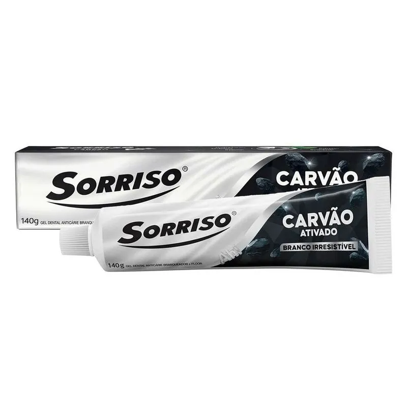 Pasta de Dente Clareador Sorriso Carvão Ativado 140g