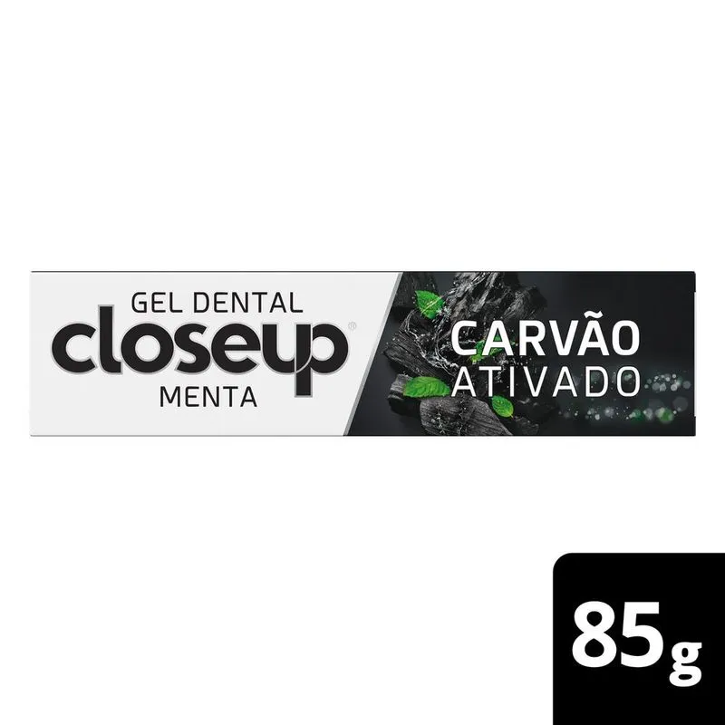 Gel Dental Closeup Carvão Ativado Sabor Menta 85g