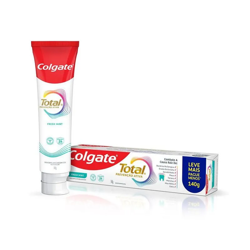 Creme Dental Colgate Total Prevenção Ativa Fresh Mint 140g