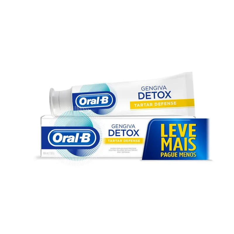 Creme Dental Oral-B Gengiva Detox Tartar Defense 130g